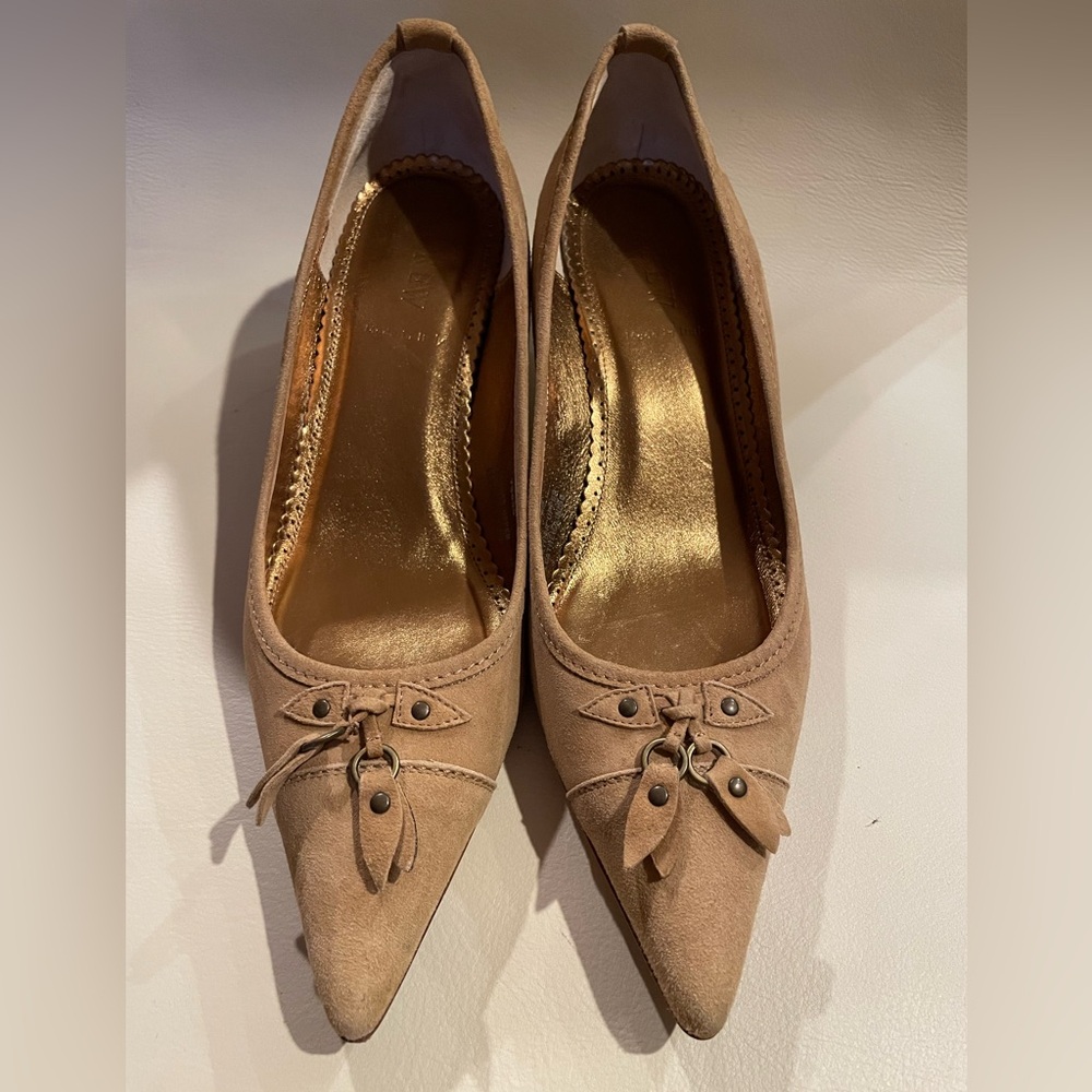 J. Crew Tan Pointed Toe Heels
